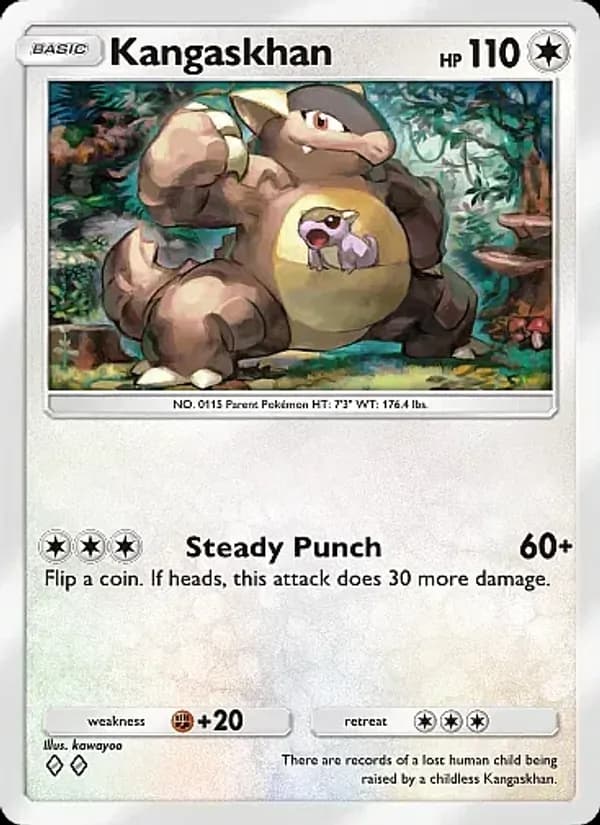 Kangaskhan card in English