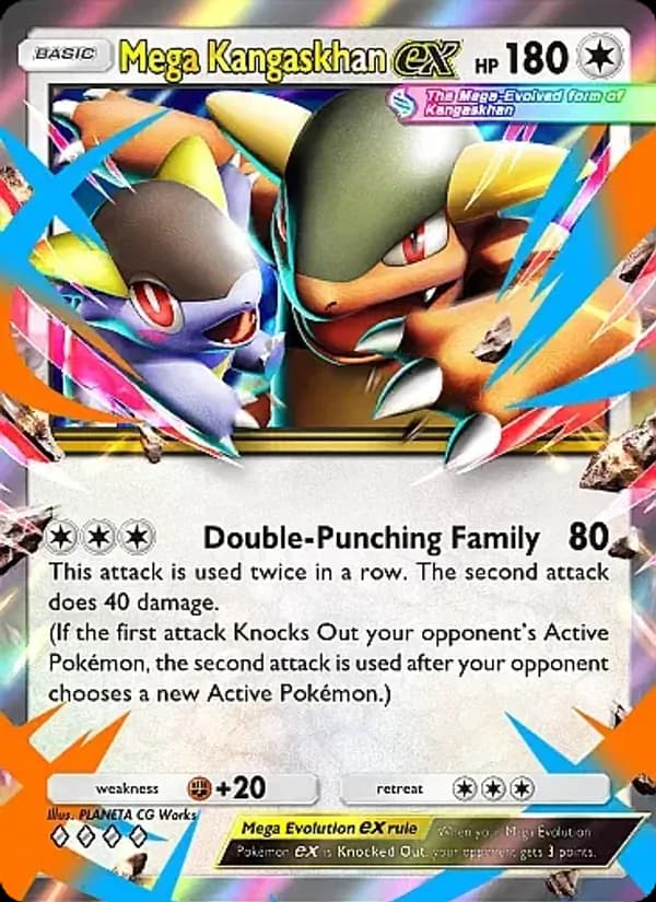 Mega Kangaskhan ex card in English