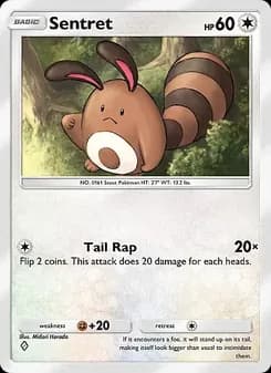 Sentret card in English