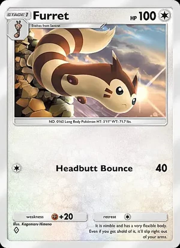 Furret card in English