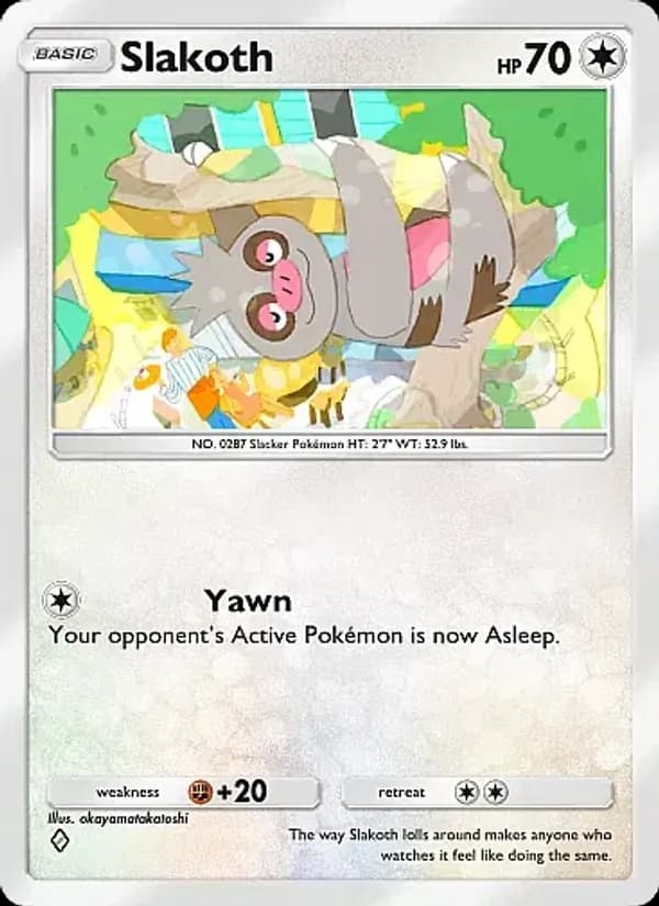 Slakoth card in English