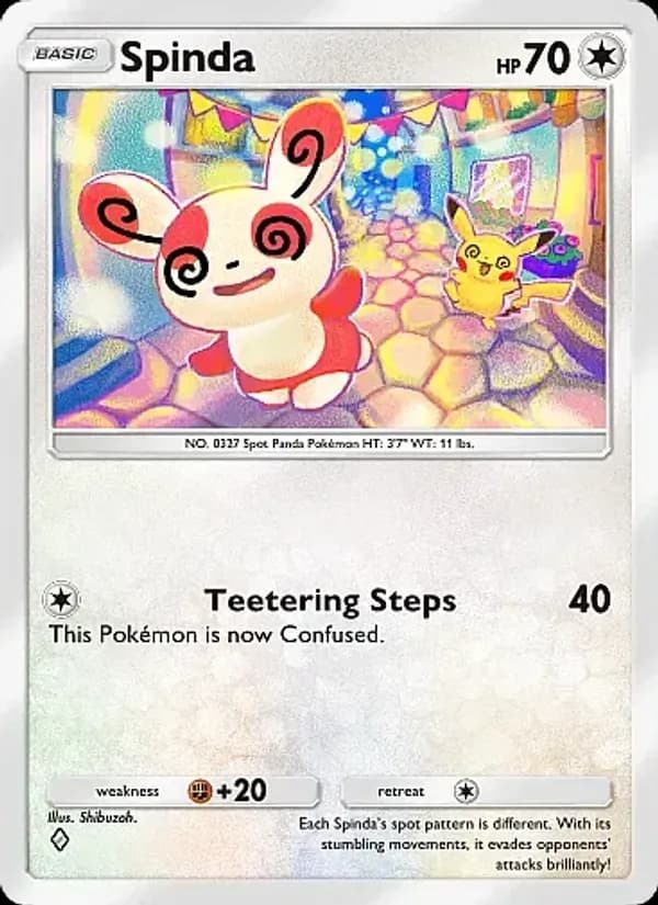 Spinda card in English