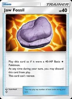 Jaw Fossil card in English
