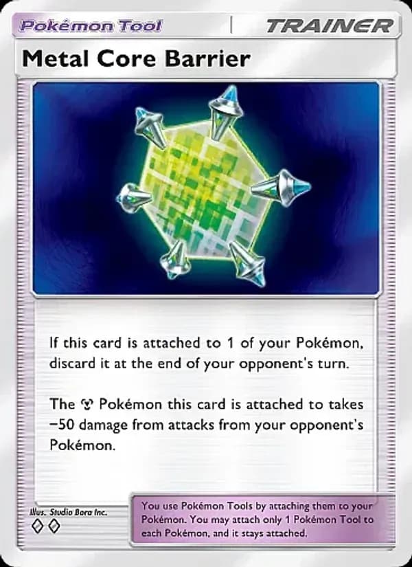 Metal Core Barrier card in English