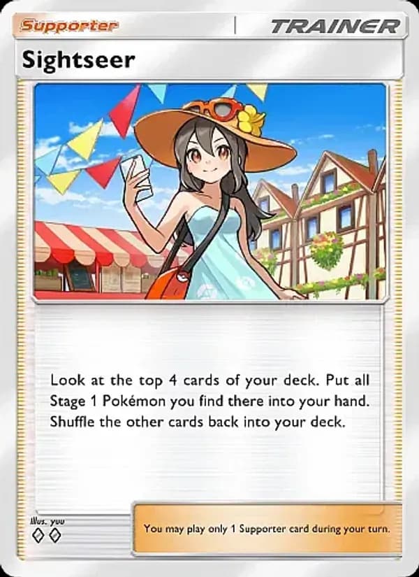 Sightseer card in English