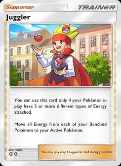 Juggler card in English