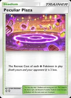 Peculiar Plaza card in English