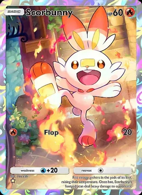 Scorbunny card in English
