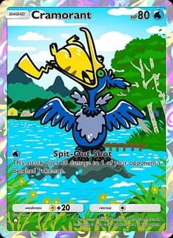 Cramorant card in English