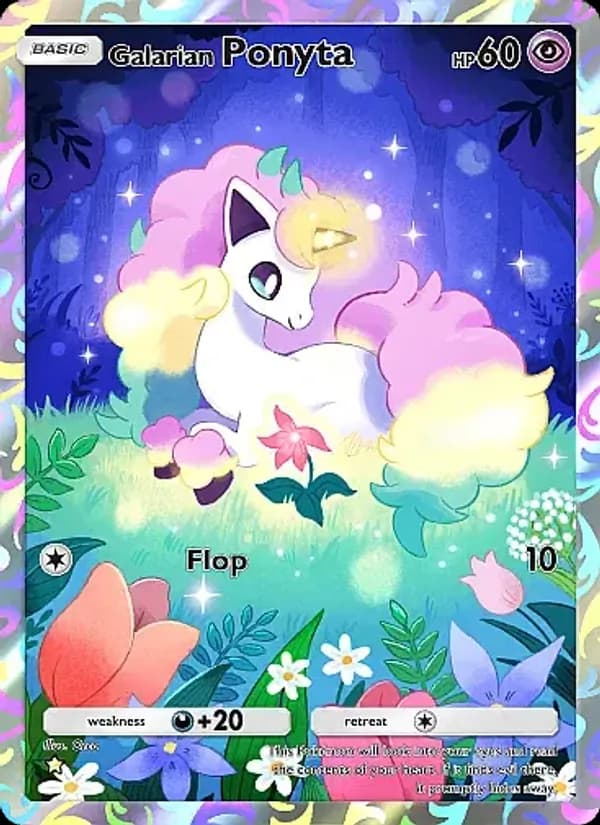 Galarian Ponyta card in English