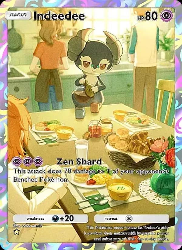 Indeedee card in English
