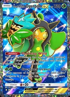 Teal Mask Ogerpon ex card in English