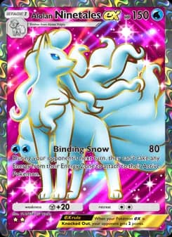 Alolan Ninetales ex card in English
