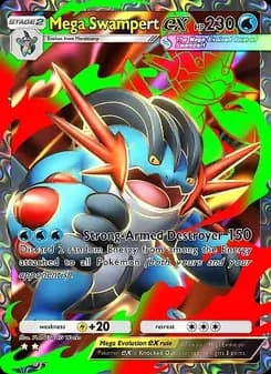 Mega Swampert ex card in English