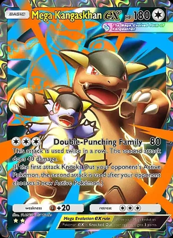 Mega Kangaskhan ex card in English