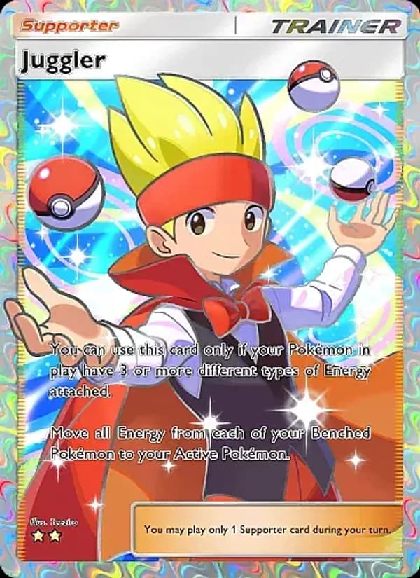 Juggler card in English