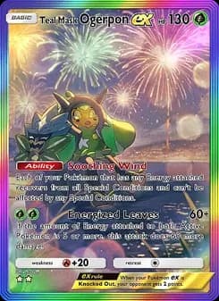 Teal Mask Ogerpon ex card in English