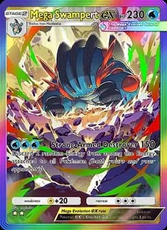Mega Swampert ex card in English
