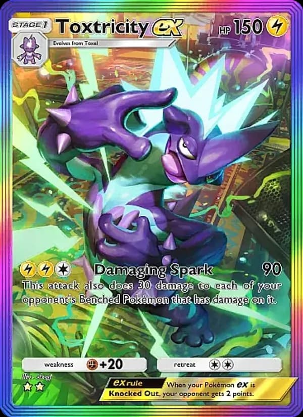 Toxtricity ex card in English