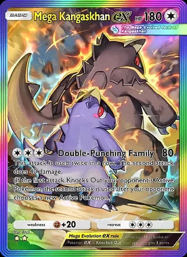 Mega Kangaskhan ex card in English