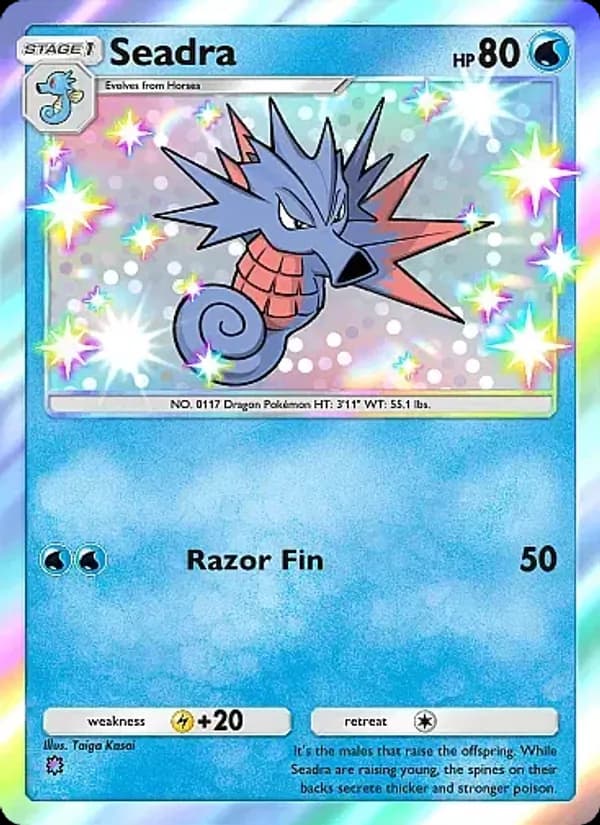 Seadra card in English