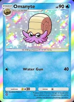 Omanyte card in English