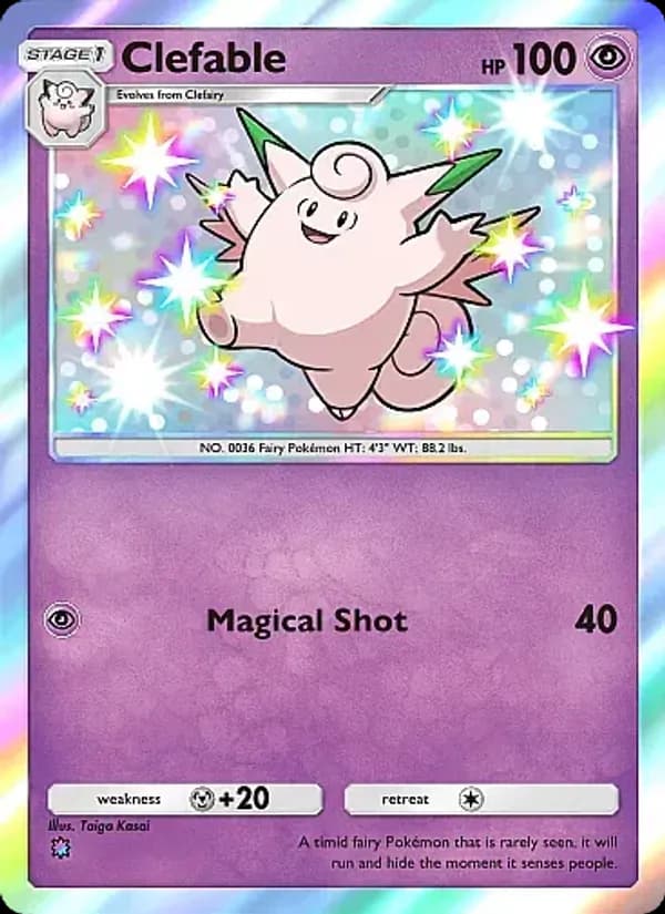 Clefable card in English