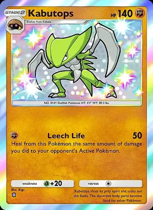 Kabutops card in English