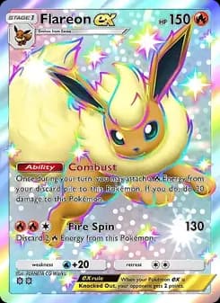 Flareon ex card in English