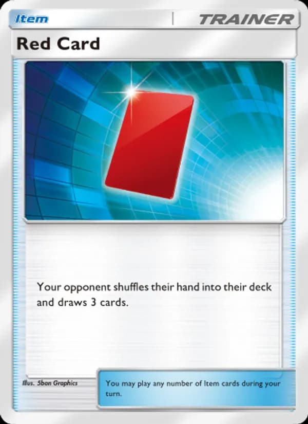 Red Card card in English
