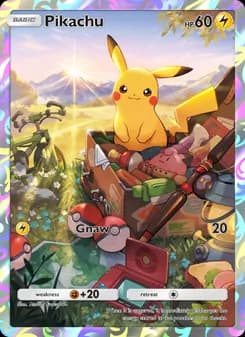 Pikachu card in English