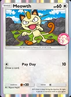Meowth card in English