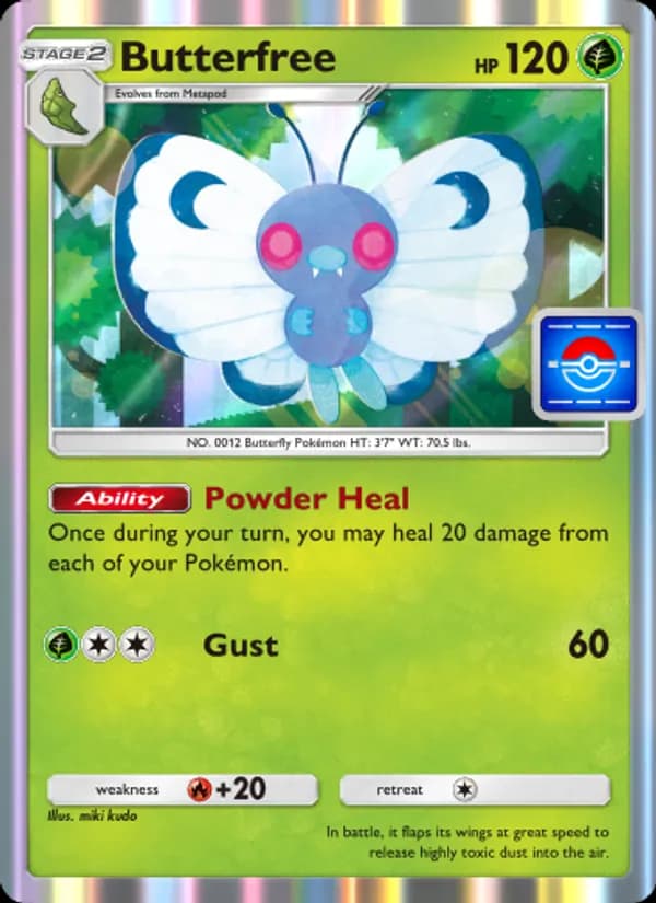 Butterfree card in English