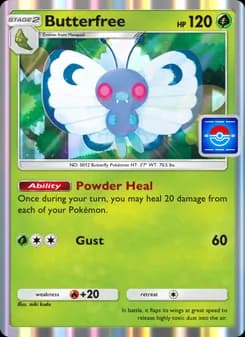 Butterfree card in English