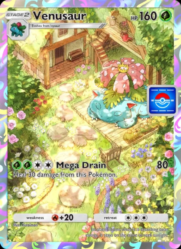 Venusaur card in English