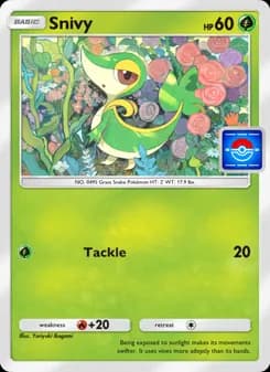 Snivy card in English