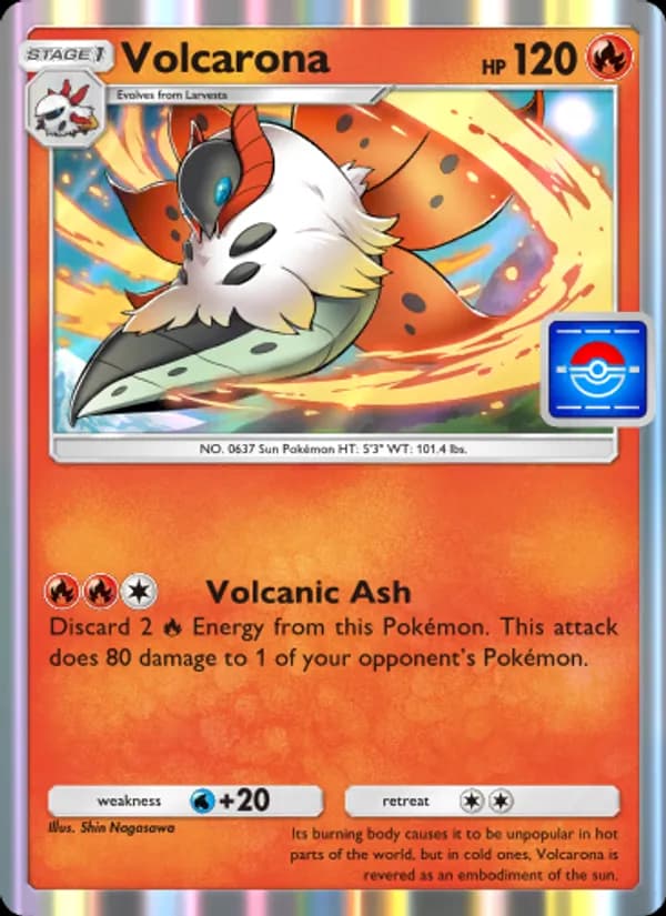 Volcarona card in English