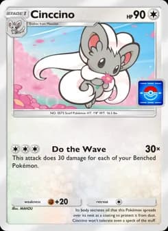 Cinccino card in English