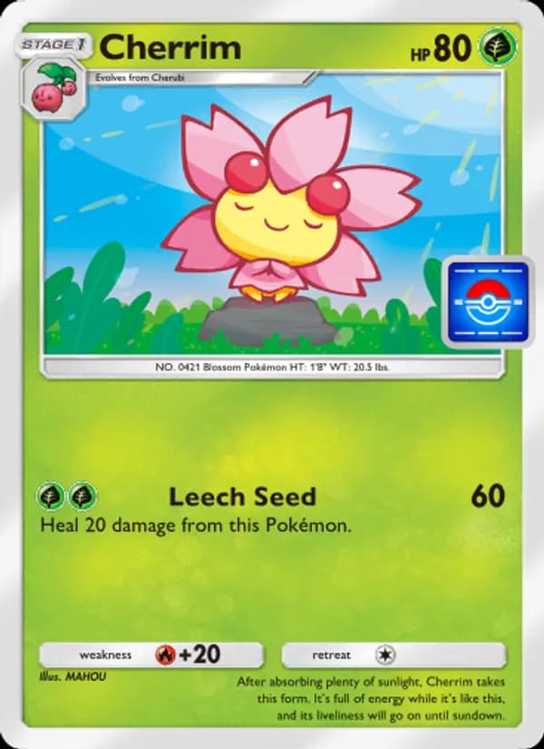 Cherrim card in English