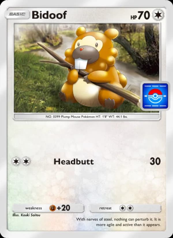 Bidoof card in English