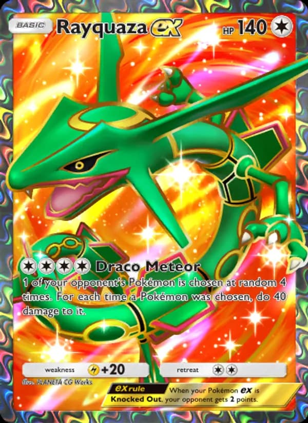 Rayquaza ex card in English
