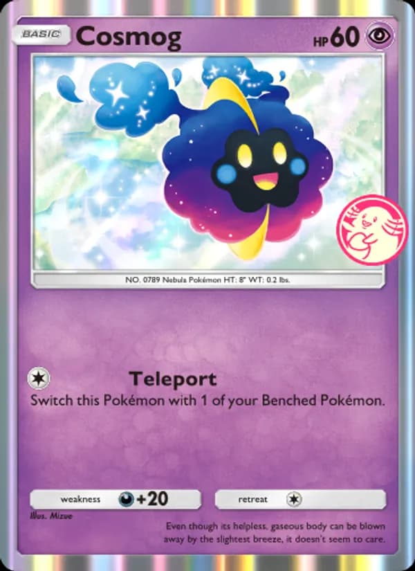 Cosmog card in English