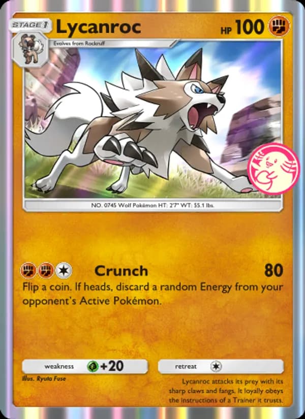 Lycanroc card in English