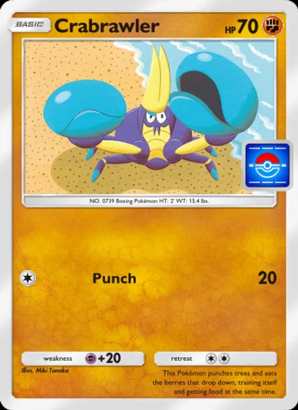 Crabrawler card in English