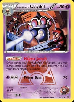 Team Magma's Claydol card in English