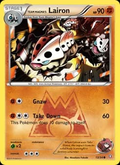 Team Magma's Lairon card in English
