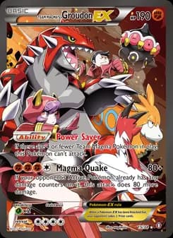 Team Magma's Groudon EX card in English