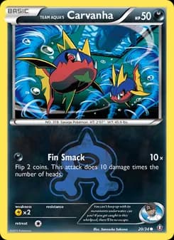 Team Aqua's Carvanha card in English