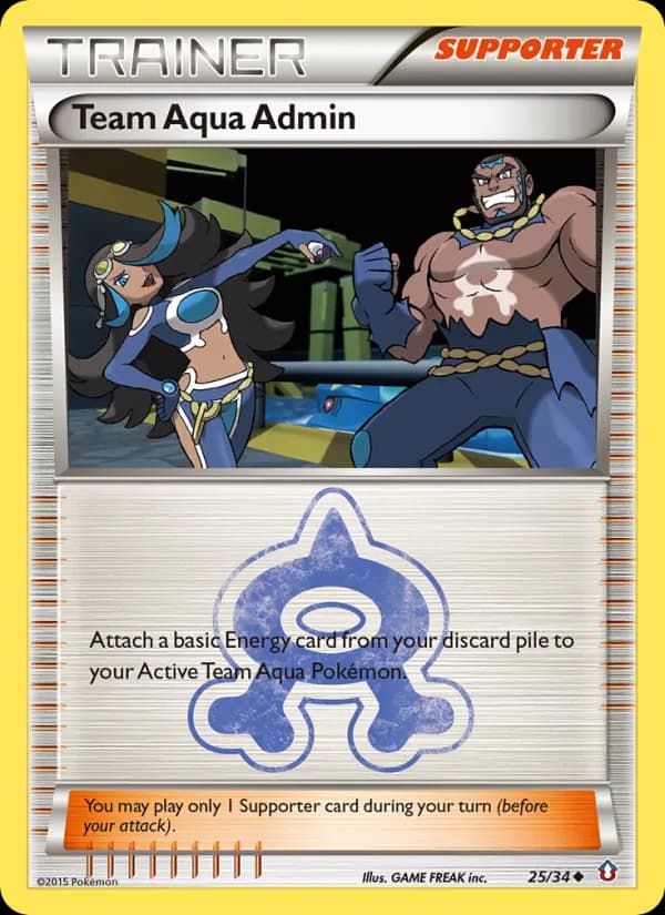 Team Aqua Admin card in English