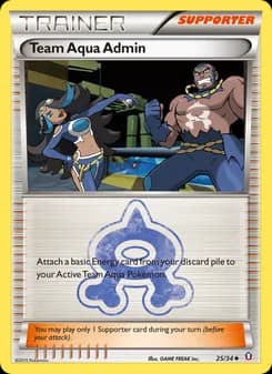Team Aqua Admin card in English